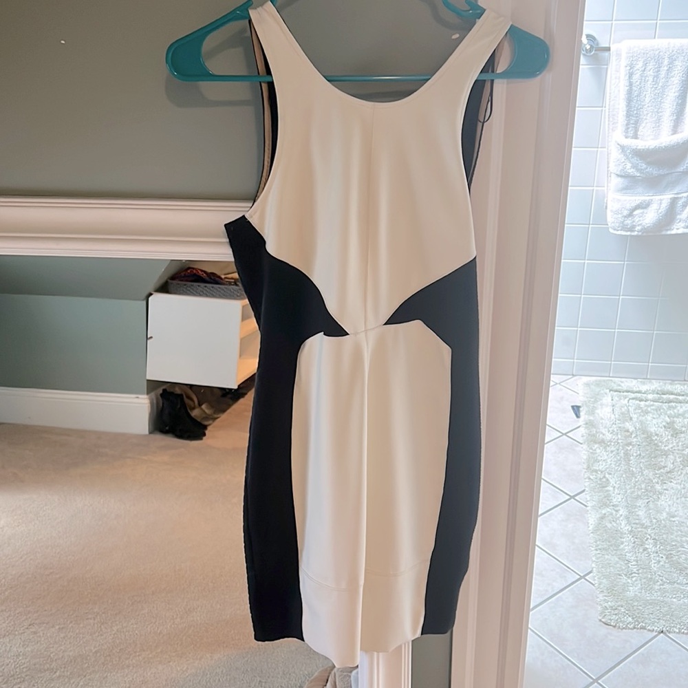 Zara pleather bodycon dress